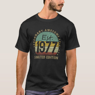 Camiseta Est. 1977 Vintage 1977 Limited Edition 45º Nascim