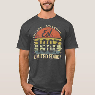 Camiseta Est 1987 Limited Edition 35th Birthday oferece 35 