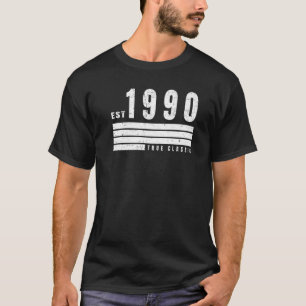 Camiseta EST 1990 True Classic Vintage Retro Aestético B