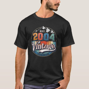 Camiseta Est. 2004 Vintage 17º Aniversário Decoração 17