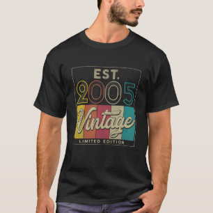 Camiseta Est. 2005 Vintage Limited Edition 16 anos 16T