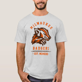 Camiseta Est. Moderno Vintage Milwaukee Badgers