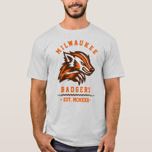 Camiseta Est. Moderno Vintage Milwaukee Badgers