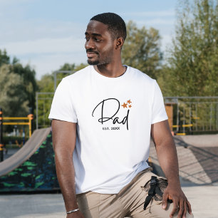 Camiseta Est. Pai Minimalista. Com Tipografia de Script de