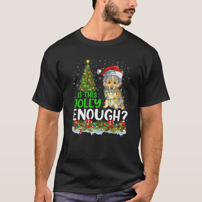 Camiseta Esta Árvore De Natal De Sheltie Dog É Suficiente? (Frente)