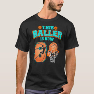 Camiseta Esta Baller Tem Agora 8 Anos 8 Anos Aniversário Ba