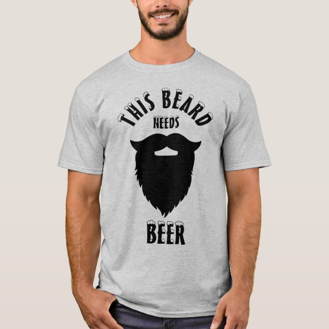 Camiseta Esta barba precisa de cerveja. (Frente)