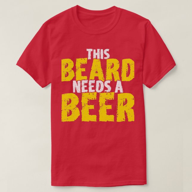 Camiseta Esta Barba Precisa De Cerveja 2 (Frente do Design)