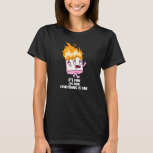 Camiseta Está bem, estou bem, está tudo bem em Marte Fogo