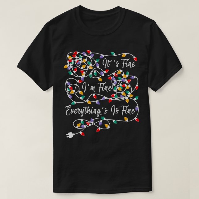 Camiseta Está bem, estou bem, está tudo bem, Li de Natal (Frente do Design)