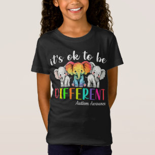Camiseta Está bem ser diferente consciência do autismo