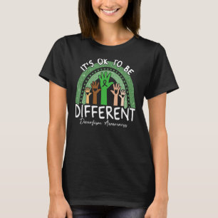 Camiseta Está bem ser diferente da consciência dos nanismo