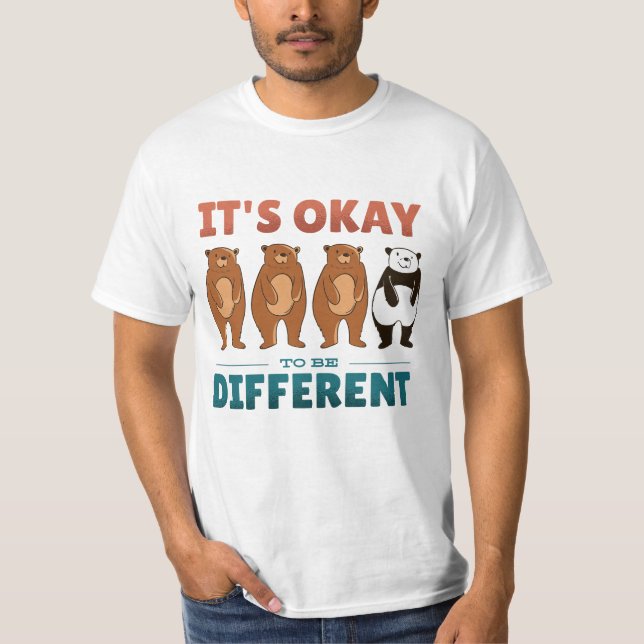 Camiseta Está bem ser diferente de Convite Napkins (Frente)