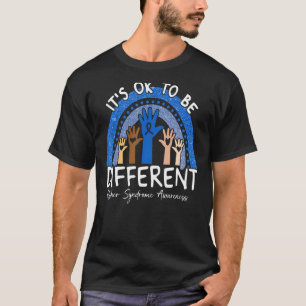 Camiseta Está bem ser diferente na consciência da síndrome 