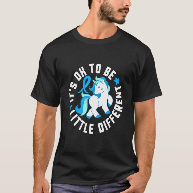 Camiseta Está bem ser um pouco diferente diabetes T1 Awaren (Frente)