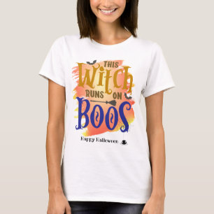 Camiseta Esta Bruxa Funciona Com Vaias Dia das Bruxas
