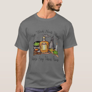 Camiseta Esta Bruxa Precisa De Uísque Antes De Qualquer Ho