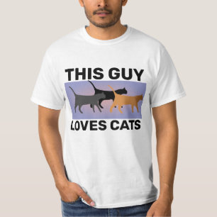 CAMISETA ESTA CARA ADORA CAMADAS DE GATOS DE GATO