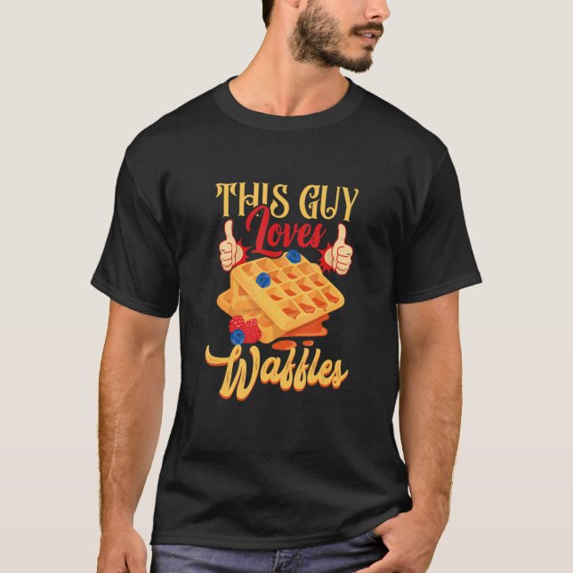 Camiseta Esta Cara Adora Comer Waffles Comidas Waffles (Frente)