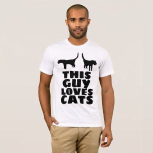 Camiseta Esta CARA adora GATOS, T-shirts de gatos masculino