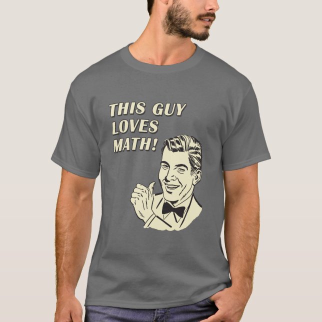Camiseta Esta cara ama a matemática - clipart engraçado (Frente)