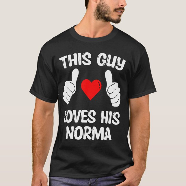 Camiseta Esta Cara Ama O Namorados Da Esposa Namorada Norma (Frente)