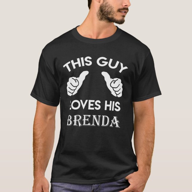 Camiseta Esta cara ama seu namorados BRENDA Aniversário 0 (Frente)