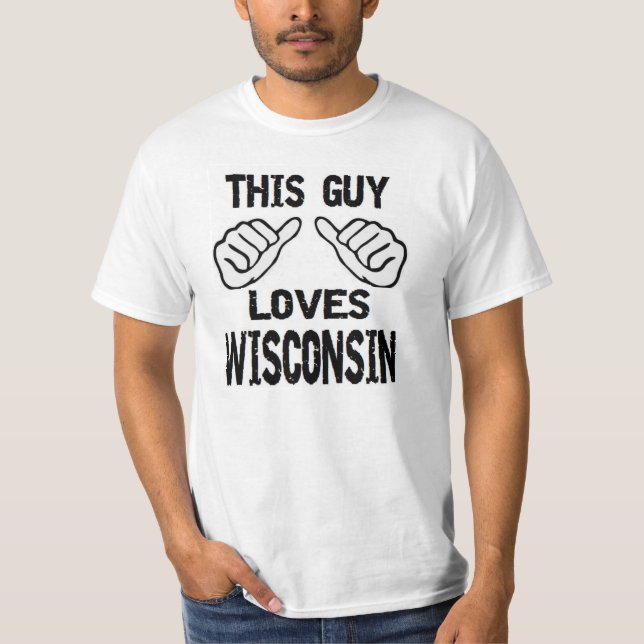 Camiseta esta cara ama Wisconsin (Frente)
