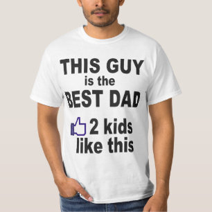 CAMISETA ESTA CARA É O MELHOR PAI, 2 MIÚDOS COMO ESTE