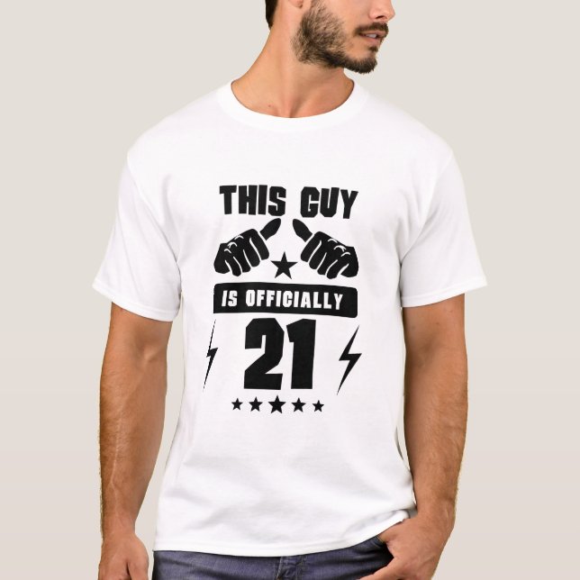 Camiseta Esta cara é oficialmente 21 (Frente)