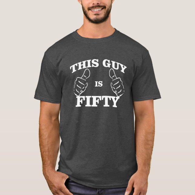 Camiseta Esta CARA é t-shirt de CINQÜÊNTA aniversários (Frente)