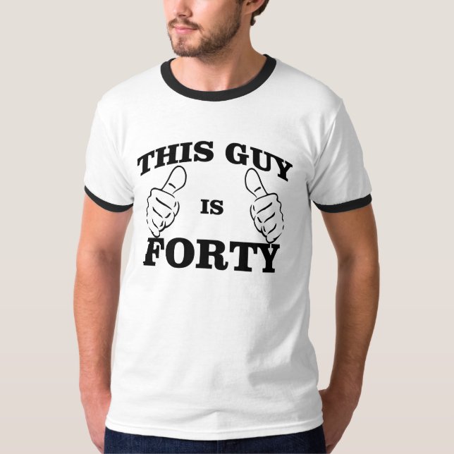 Camiseta Esta CARA é t-shirt de QUARENTA aniversários (Frente)