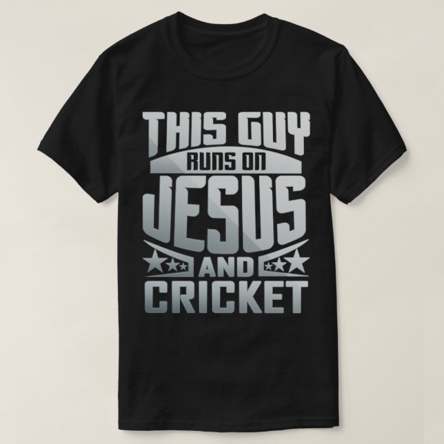 Camiseta Esta Cara Funciona Com Jesus E Críquete (Frente do Design)