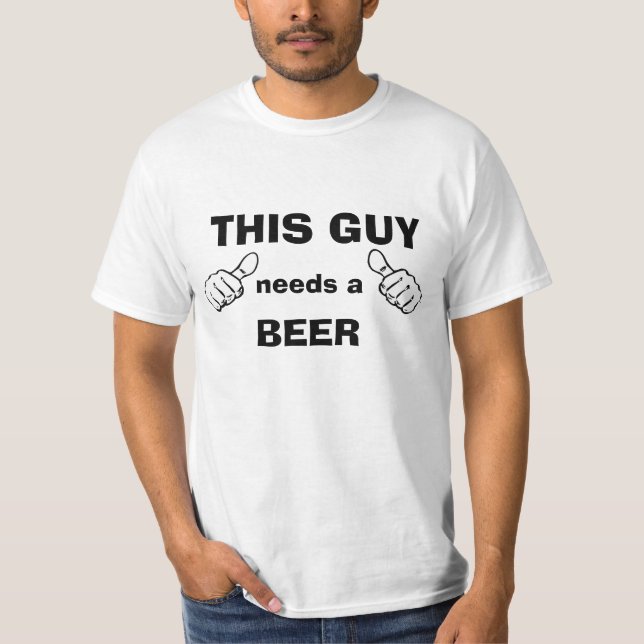 Camiseta Esta cara precisa uma cerveja (Frente)