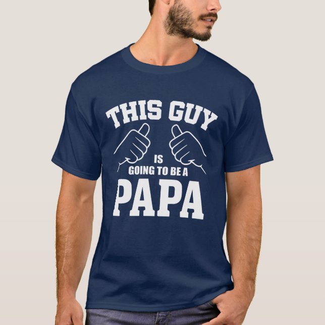 Camiseta Esta Cara vai ser um Papa - Novo papai (Frente)