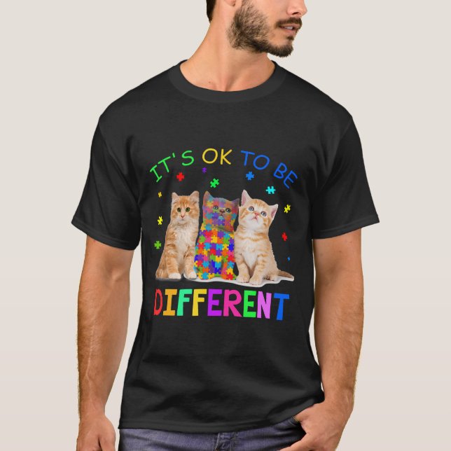 Camiseta Está Certo Ser Diferente Consciência Do Autismo Ga (Frente)
