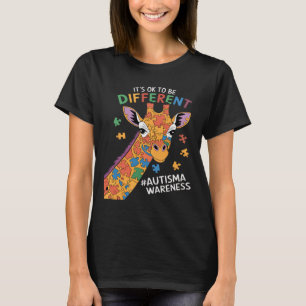 Camiseta Está Certo Ser Um Pouco Diferente Autismo De Giraf