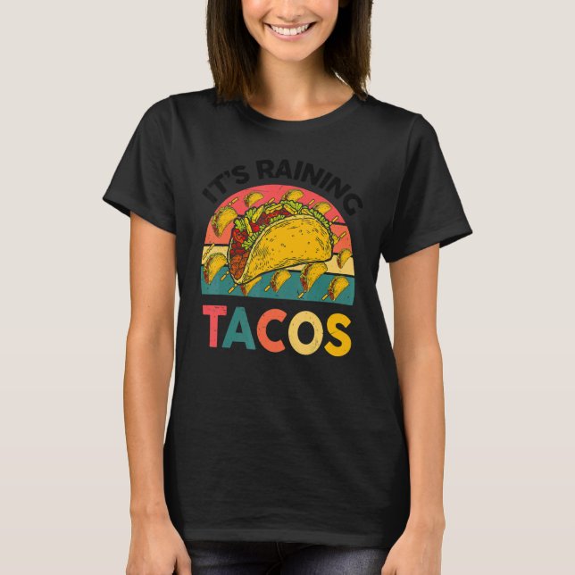 Camiseta Está chovendo Tacos Crianças Toddler Comida mexica (Frente)