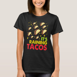 Camiseta Está Chovendo Tacos Gráfico de Taco Homens Mulhe