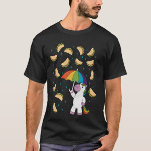 Camiseta Está Chovendo Tacos Palhaço Unicórnio Tacos Par Me