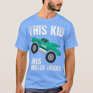 Camiseta Esta Criança Adora Caminhões Monstros 7