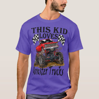 Camiseta Esta Criança Adora Monstros Caminhões Meninas