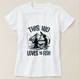 Camiseta Esta Criança Adora Pescar Garotos De Pesca