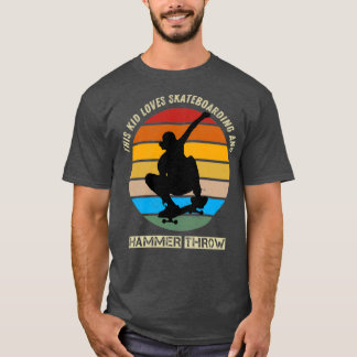 Camiseta esta criança adora skate e lama martelo
