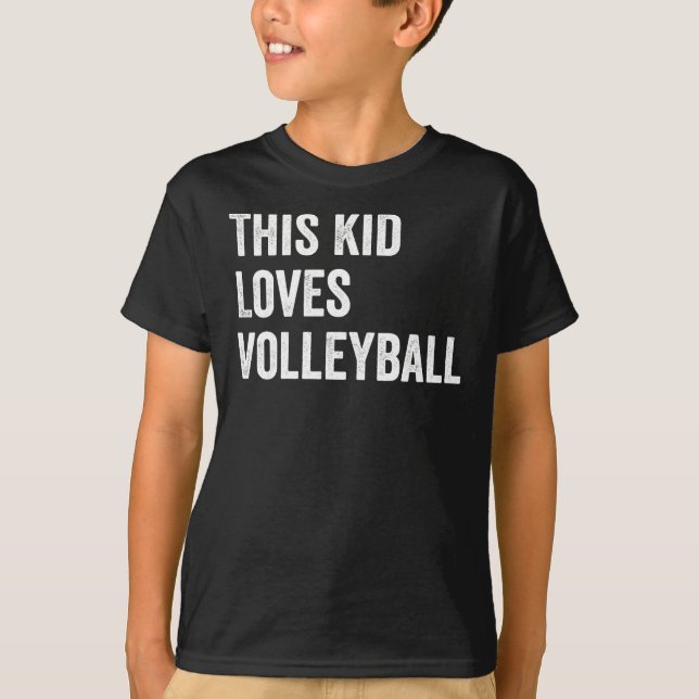 Camiseta Esta Criança Adora Voleibol (Frente)