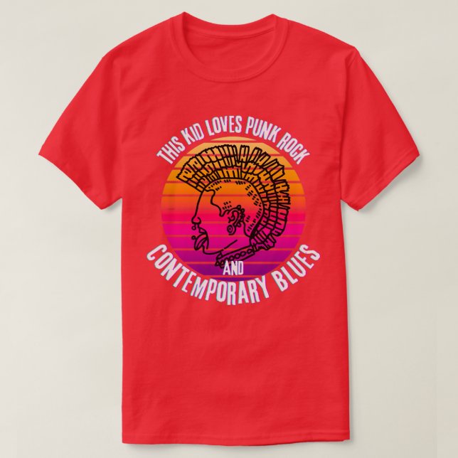 Camiseta esta criança ama o punk rock e os Contemporâneos B (Frente do Design)