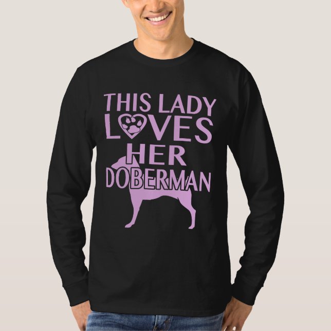 Camiseta Esta Dama Ama O Doberman Que Fez (Frente)