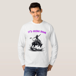 Camiseta Está descendo - Rodeo Bull Rider Western Shirt