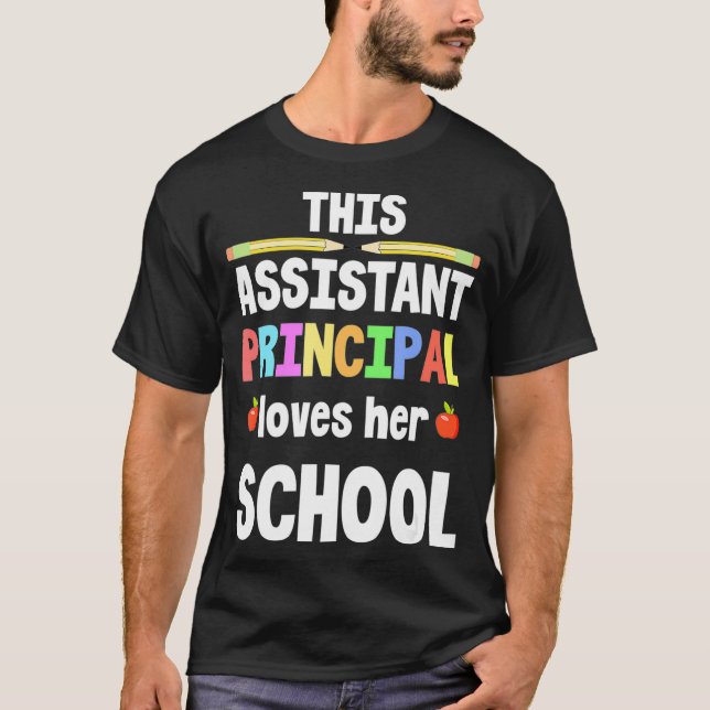 Camiseta Esta Diretora Assistente Adora A Apprecia Da Escol (Frente)