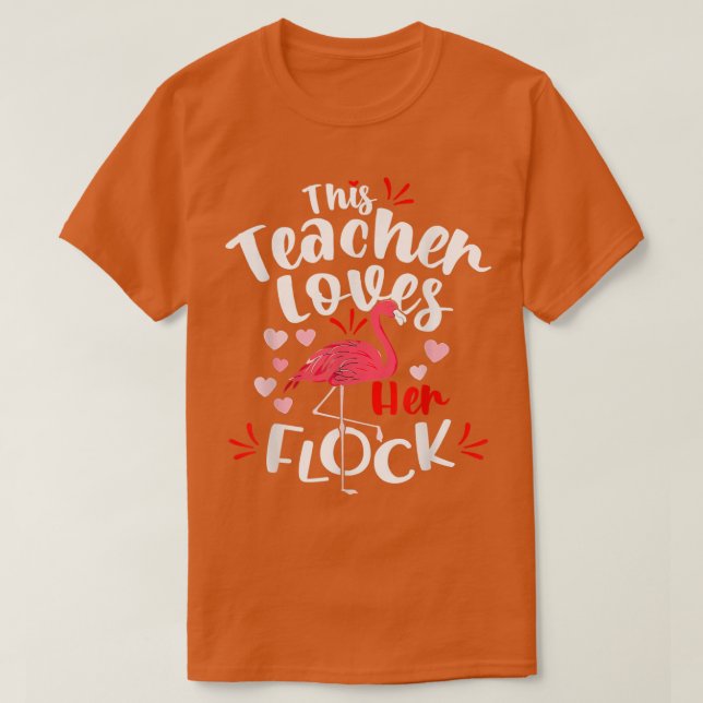 Camiseta Esta Diretora Assistente Ama Seu Flamingo De Relóg (Frente do Design)